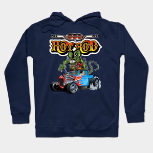 Cartoon retro hot rod Hoodie